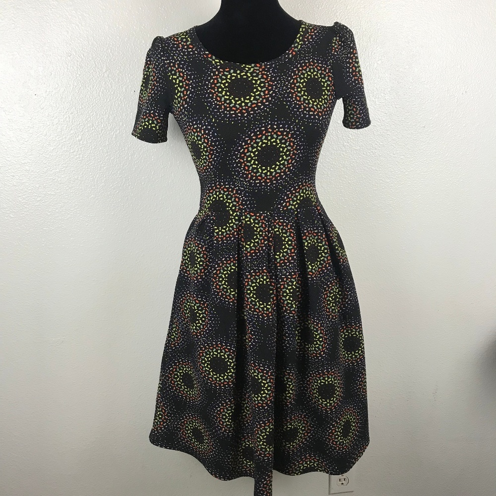LulaRoe Amelia Dress Multi Color Confetti Sprinkle‎